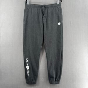 Salty Crew Slow Roll Joggers Sweatpants Mens M Gray Pockets Spell Out Logo